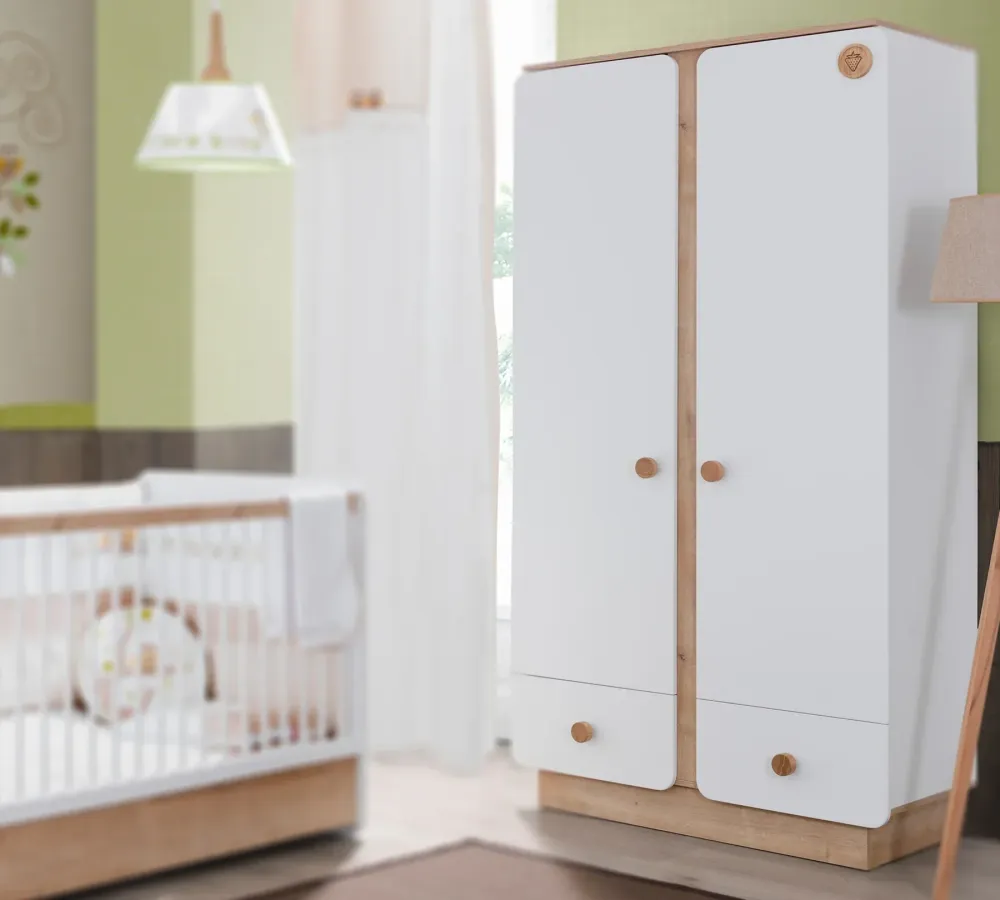 Двукрилен гардероб «Natura Baby» - рафтове, ширина 103см