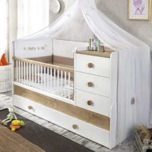 Трансформираща се бебешка кошара - легло «Natura Baby Sl» за матраци 80x130см и 80x180cm