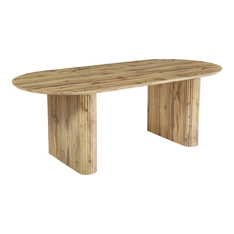 Трапезна маса NEMBOU mdf в цвят дъб 210x100x76см