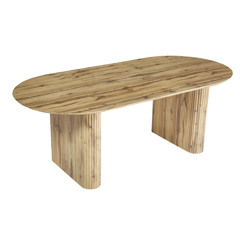 Трапезна маса NEMBOU mdf в цвят дъб 210x100x76см