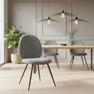 Стол NEREZY със сив плат, 57.5x48x88см