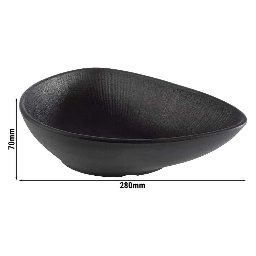 (6 бр.) Купа - NERO - Меламин - 0.8L - правоъгълна - 280x220mm - Дълбочина: 70mm - Черно