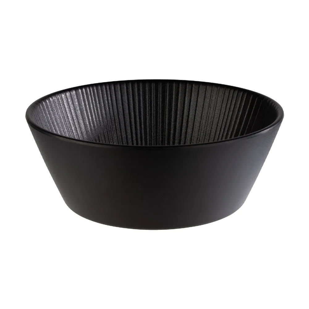 (6 бр.) Купа - NERO - Меламин - 1.2L - Ø 205mm - Дълбочина: 75mm - Черно