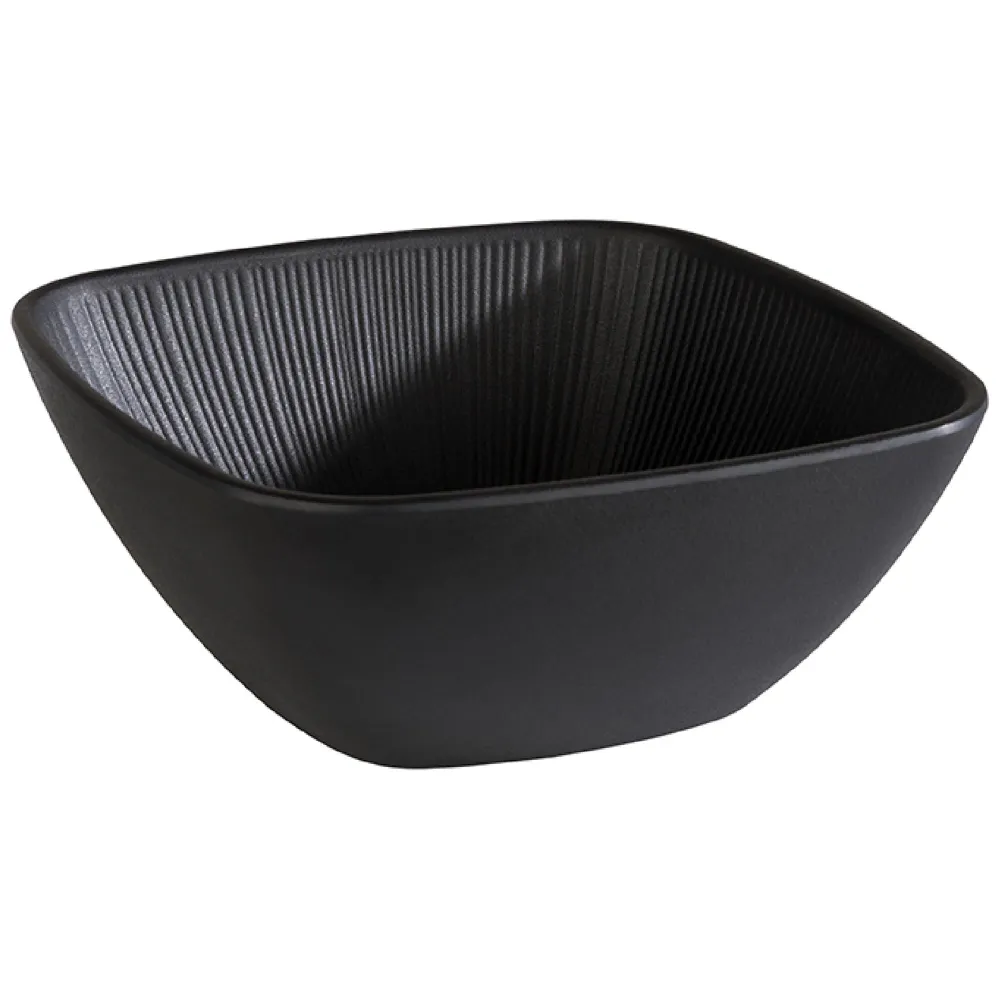 (6 бр.) Купа - NERO - Меламин - 1.5L - правоъгълна - 195x195mm - Дълбочина: 80mm - Черно