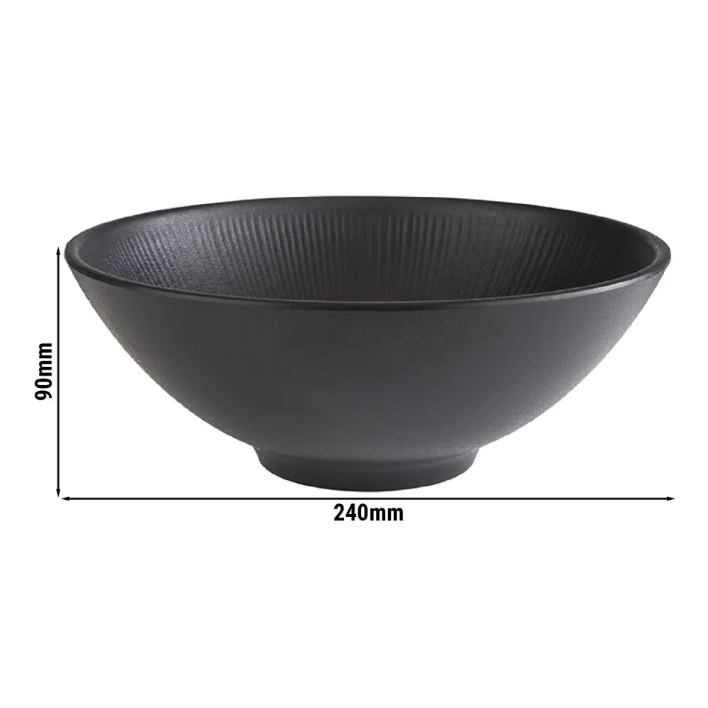 (6 бр.) Купа - NERO - Меламин - 1.7L - Ø 240mm - Дълбочина: 90mm - Черно