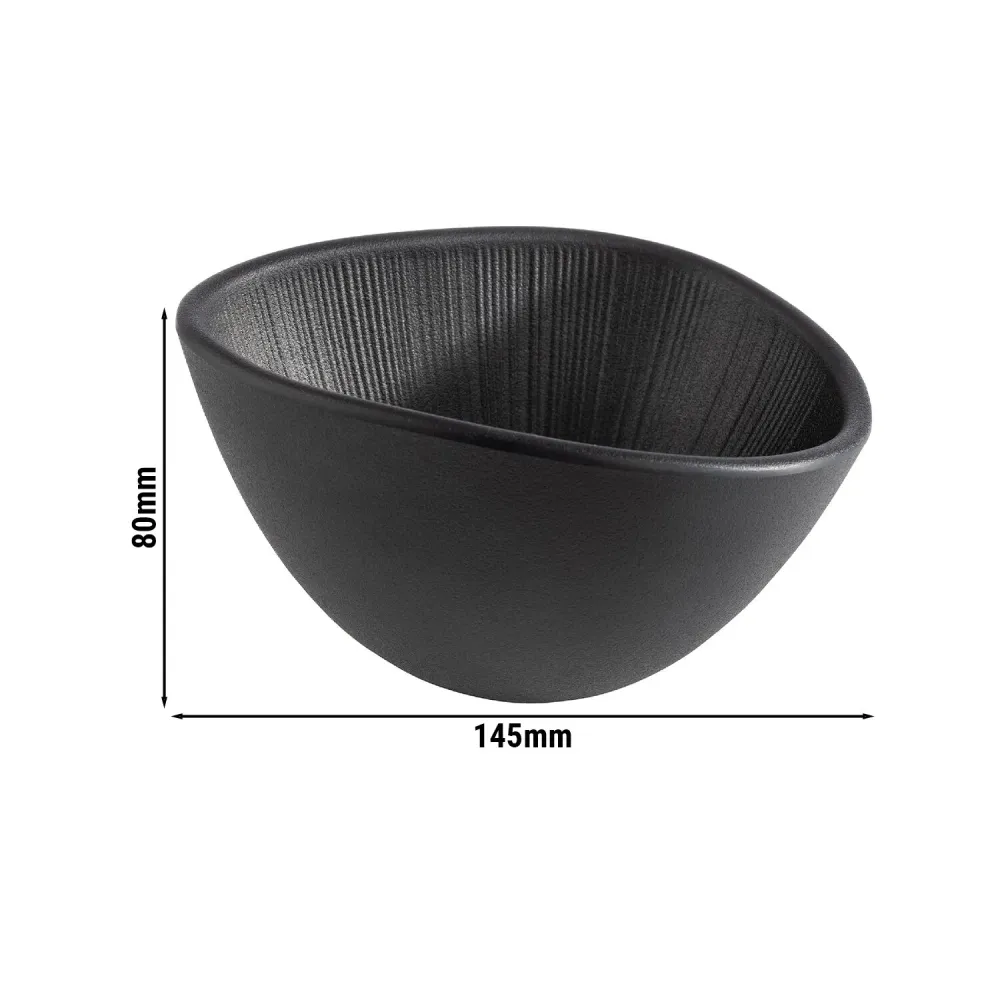 (6 бр.) Купичка - NERO - Меламин - 300ml - правоъгълна - 145x125mm - Дълбочина: 80mm - Черно