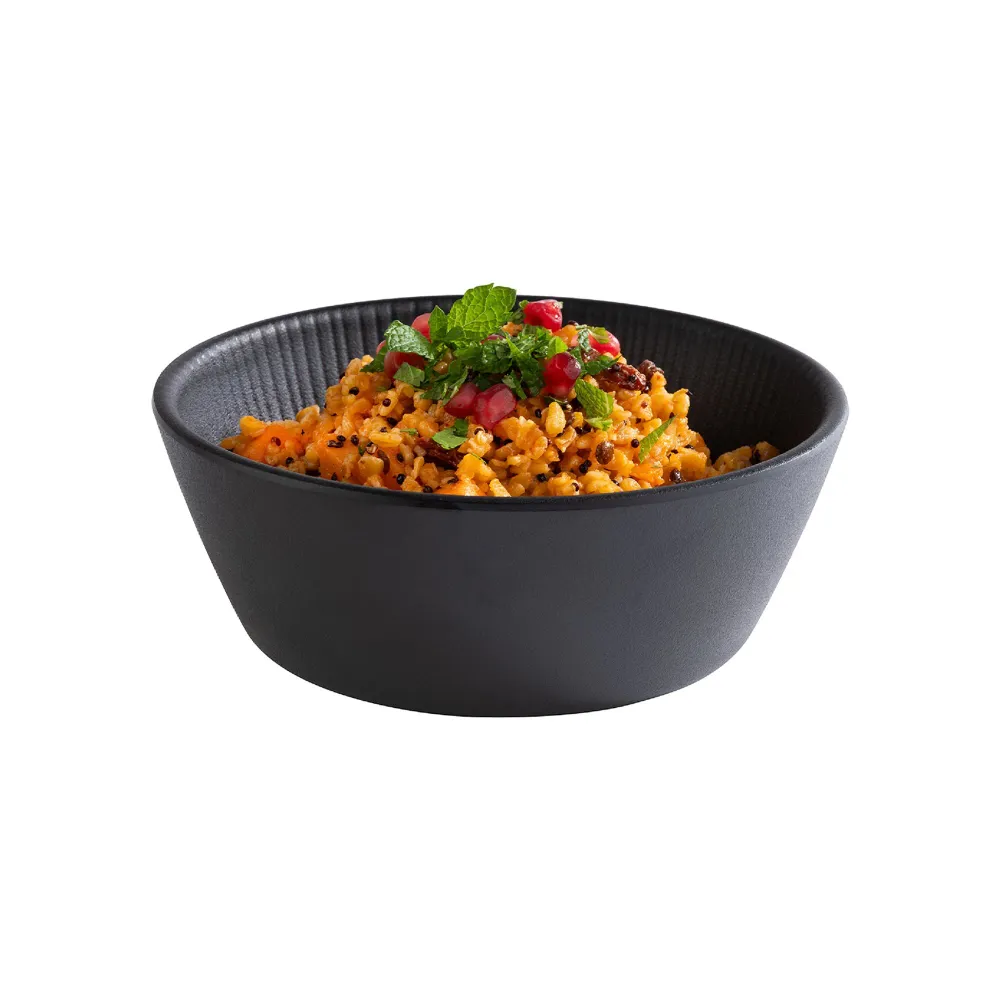 (6 бр.) Купа - NERO - Меламин - 450ml - Ø 155mm - Дълбочина: 55mm - Черно