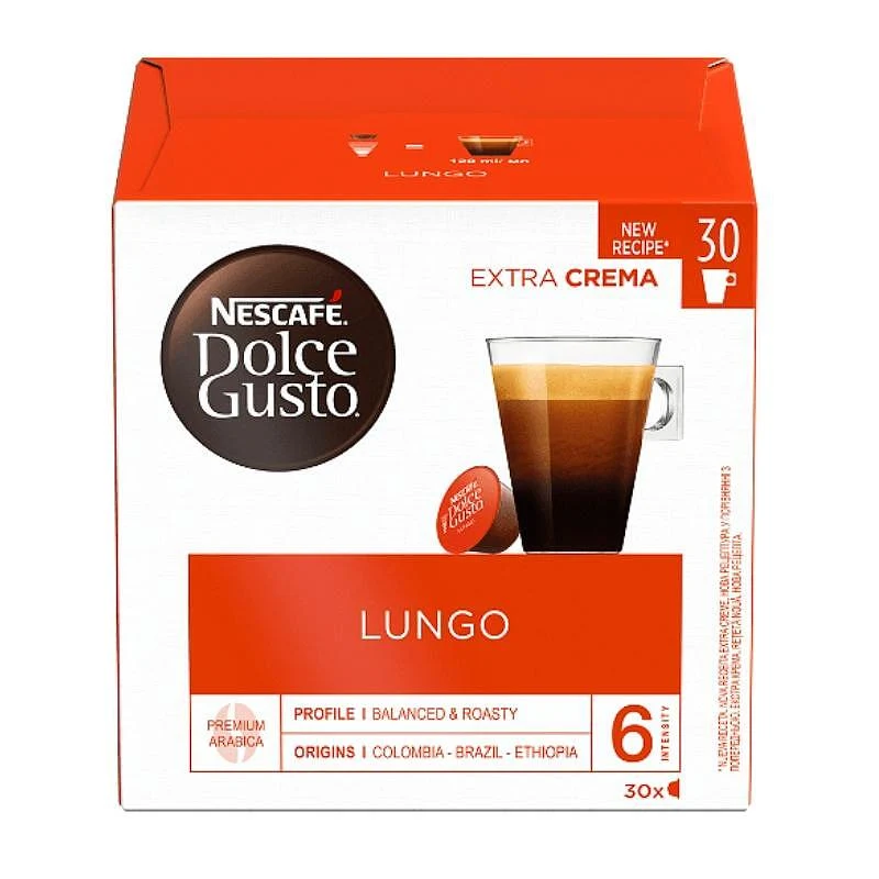 Кафе NESCAFE® Dolce Gusto® LUNGO 30 КАПСУЛИ