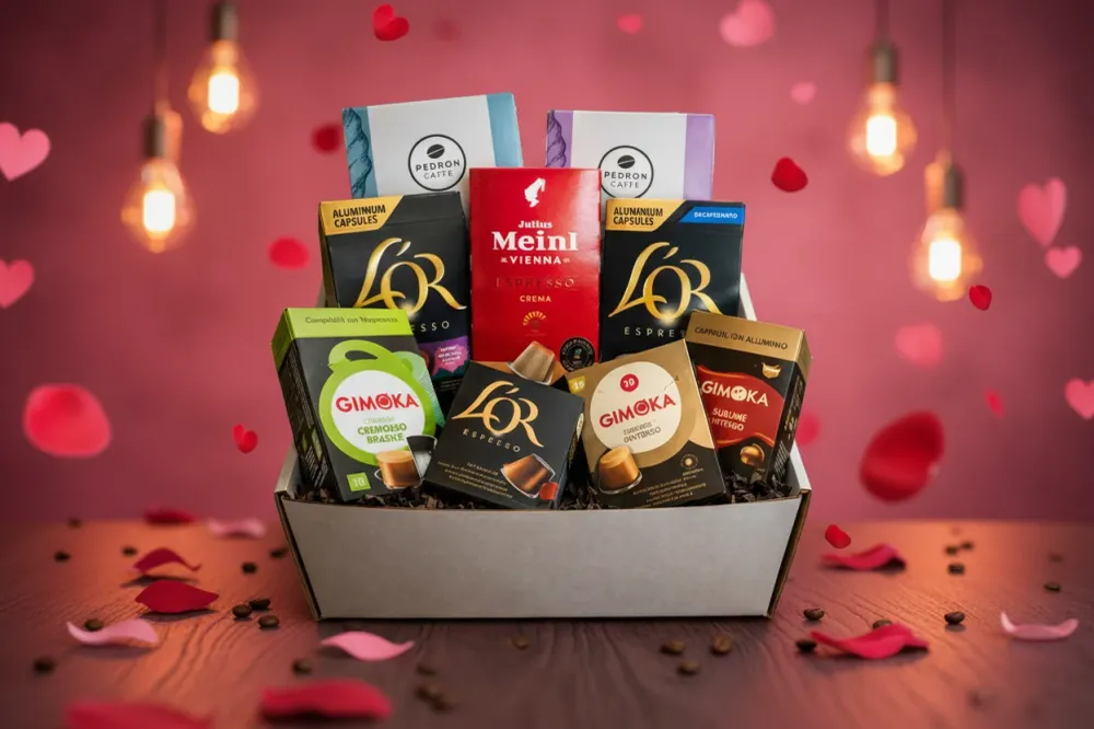 Подаръчен комплект с кафе капсули (Nespresso)