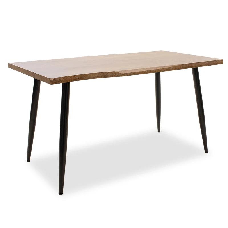 Трапезна маса NEVE MDF орех - метални черни крака 140x80x75см
