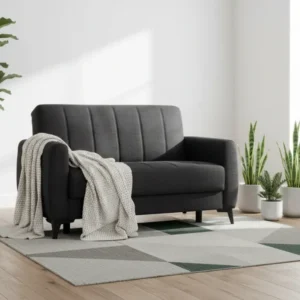 Разтегателен диван с място за съхранение с дамаска сива NIKKO 144x75x84см.