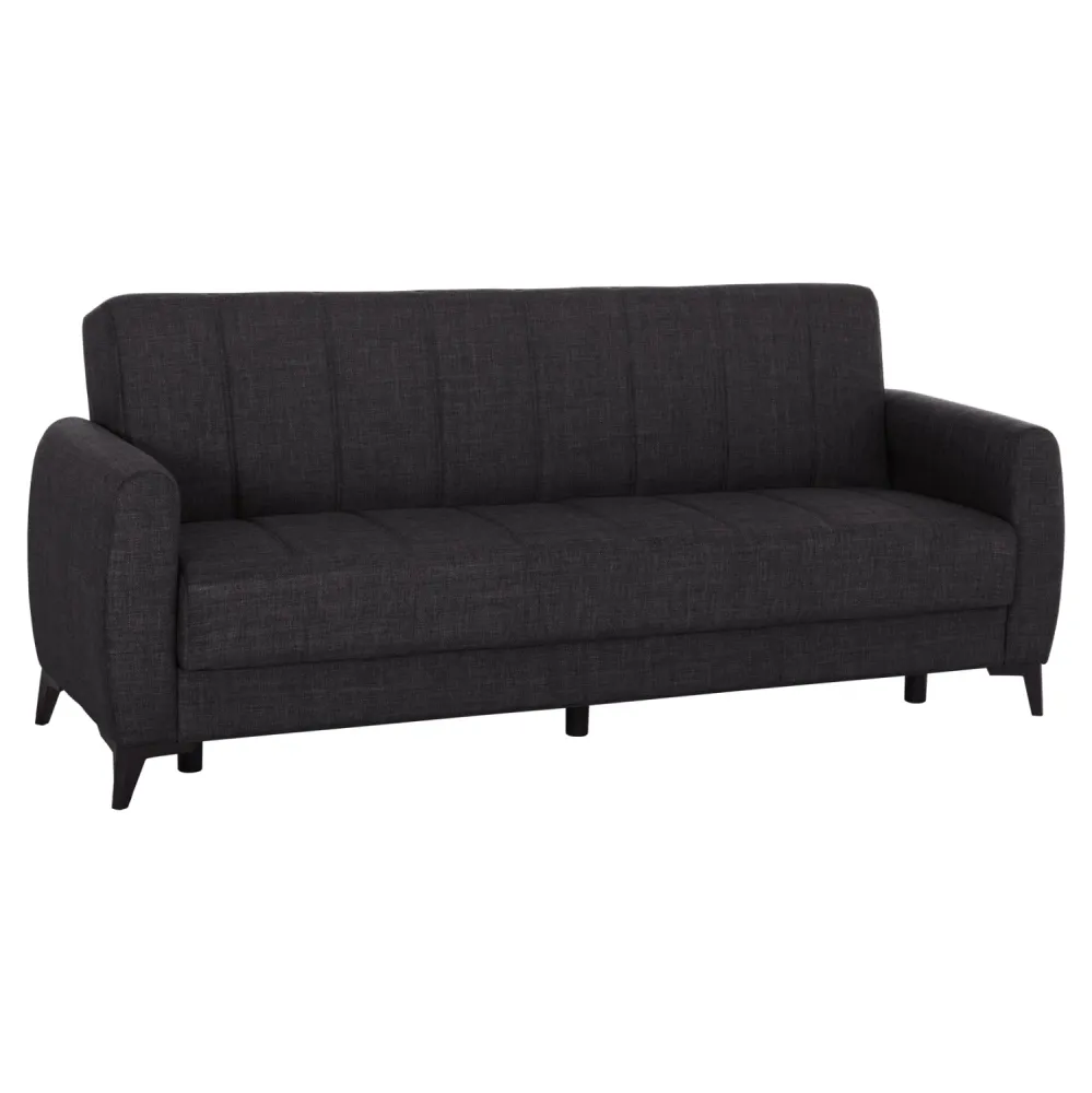 Разтегателен диван с място за съхранение дама NIKKO сив 209x76x83см.