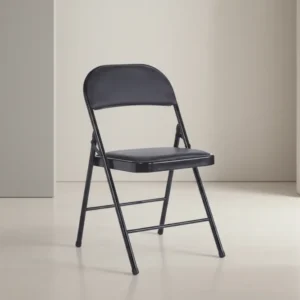 Сгъваем стол Niro pu-metal в черен цвят 46x46x79см