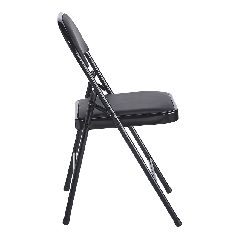Сгъваем стол Niro pu-metal в черен цвят 46x46x79см