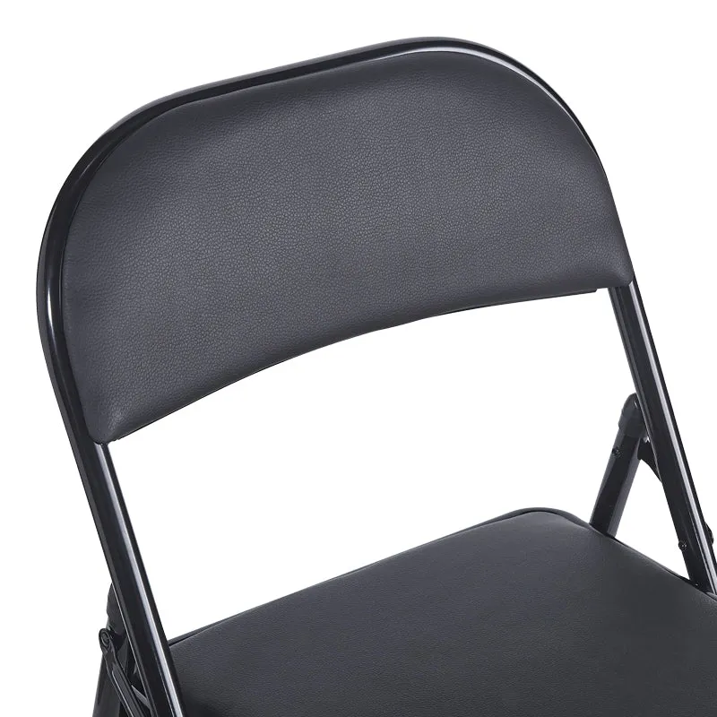 Сгъваем стол Niro pu-metal в черен цвят 46x46x79см