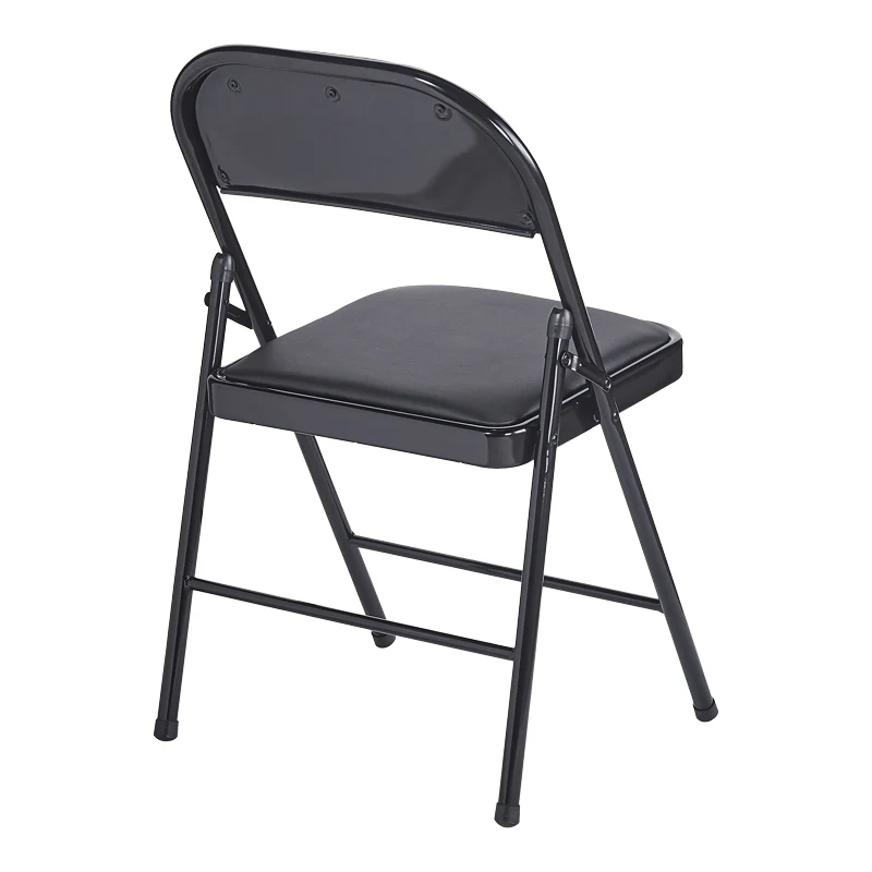 Сгъваем стол Niro pu-metal в черен цвят 46x46x79см