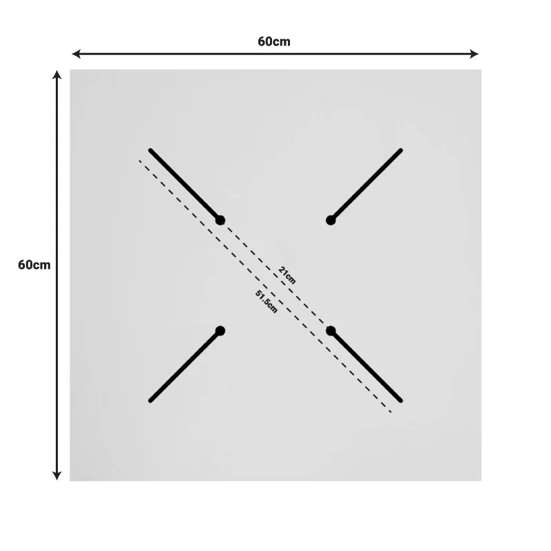 Плот за маса Noble HPL орех 60x60см дебелина 12мм