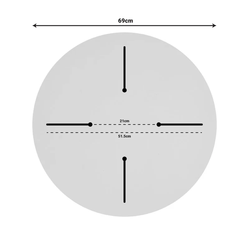 Плот за маса Noble HPL орех Φ69cm, дебелина 12mm
