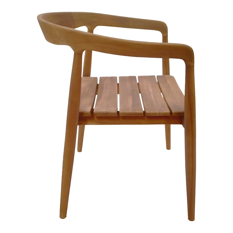 Трапезен комплект Noody-Wooly от тиково дърво 7 бр в естествен нюанс