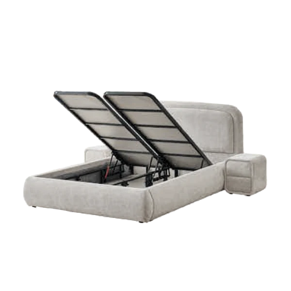 Тапицирана спалня с матрак NOVA 160 x 200 - перла SY
