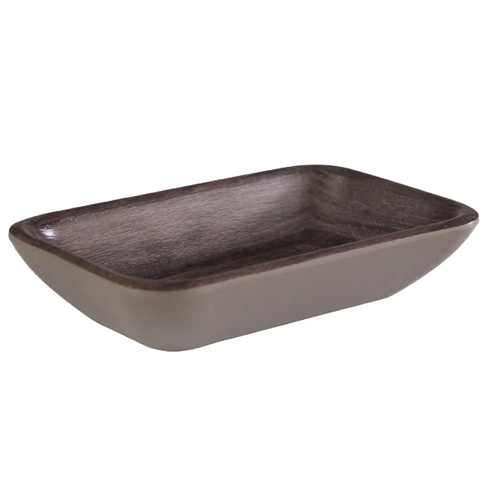 (20 бр.) Купичка - OAK - Меламин - 100ml - правоъгълна - 115x70mm - Дълбочина: 25mm - Кафяво
