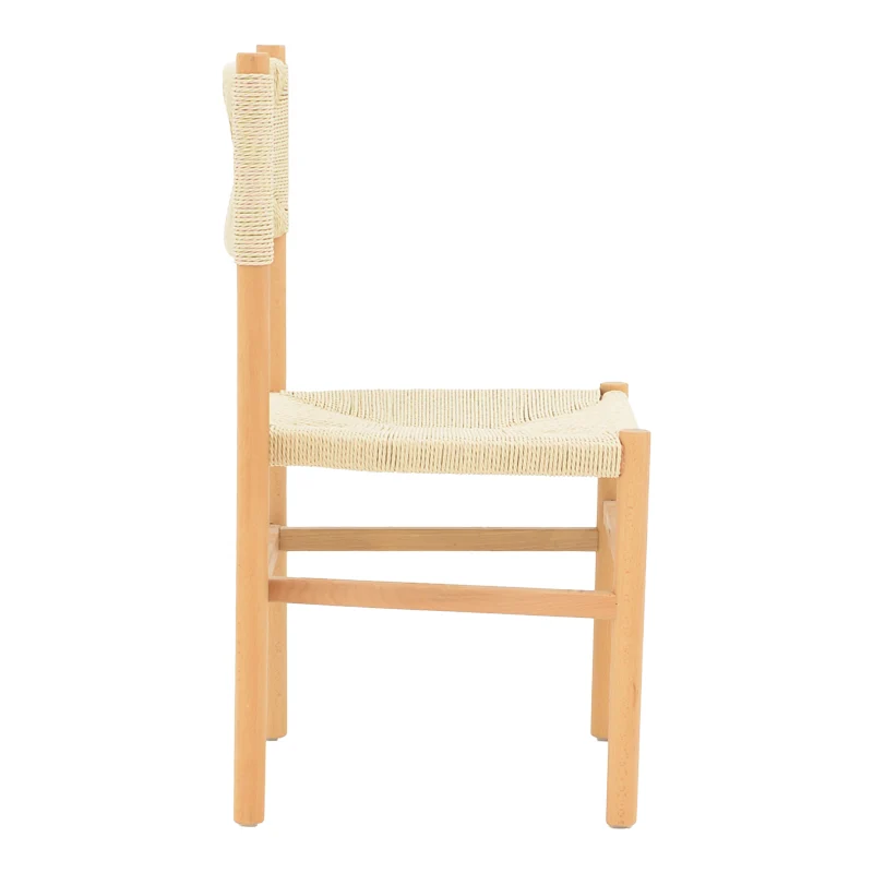 Стол Oarvine естествено каучуково дърво-естествено въже 46x52x88см