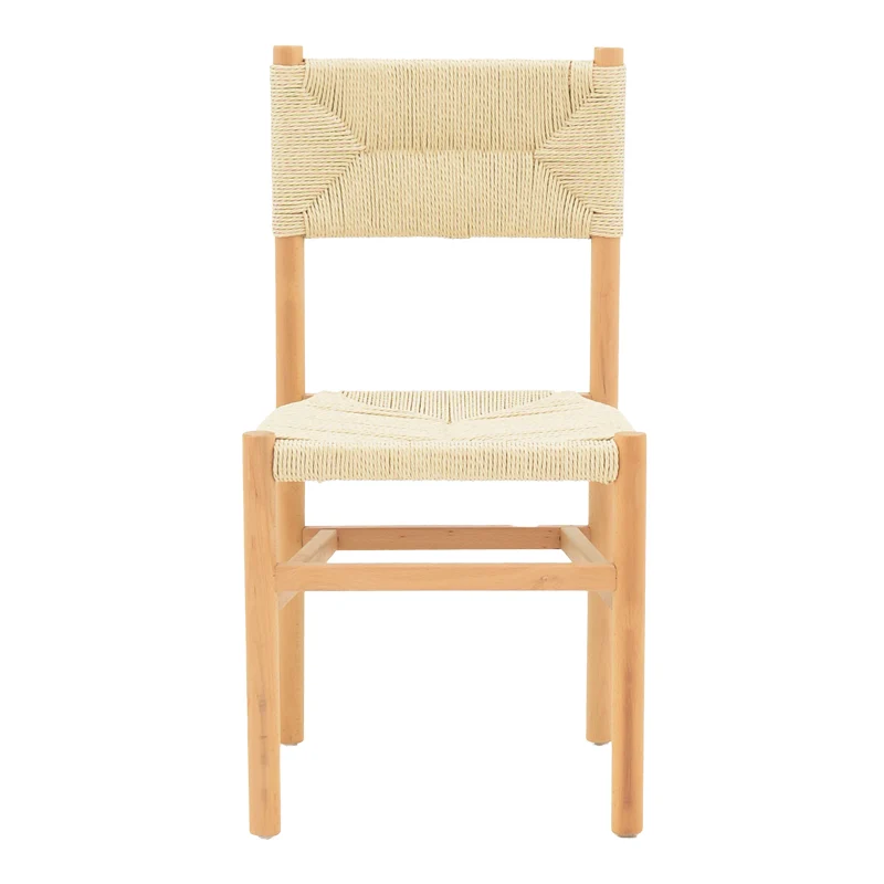 Стол Oarvine естествено каучуково дърво-естествено въже 46x52x88см
