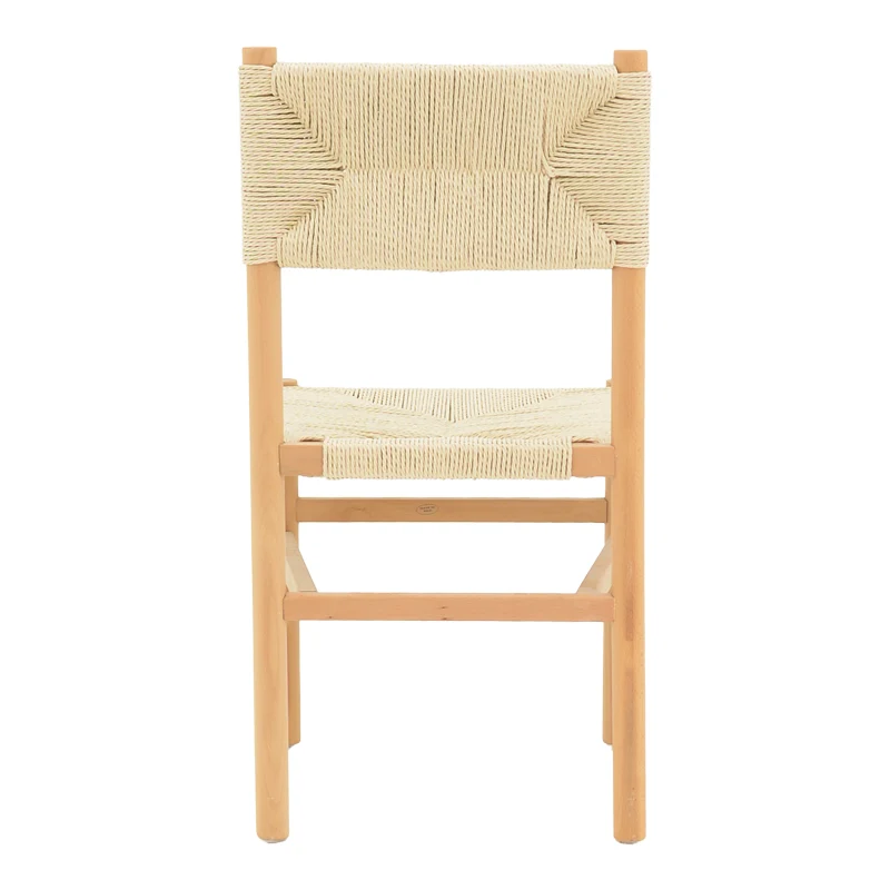 Стол Oarvine естествено каучуково дърво-естествено въже 46x52x88см