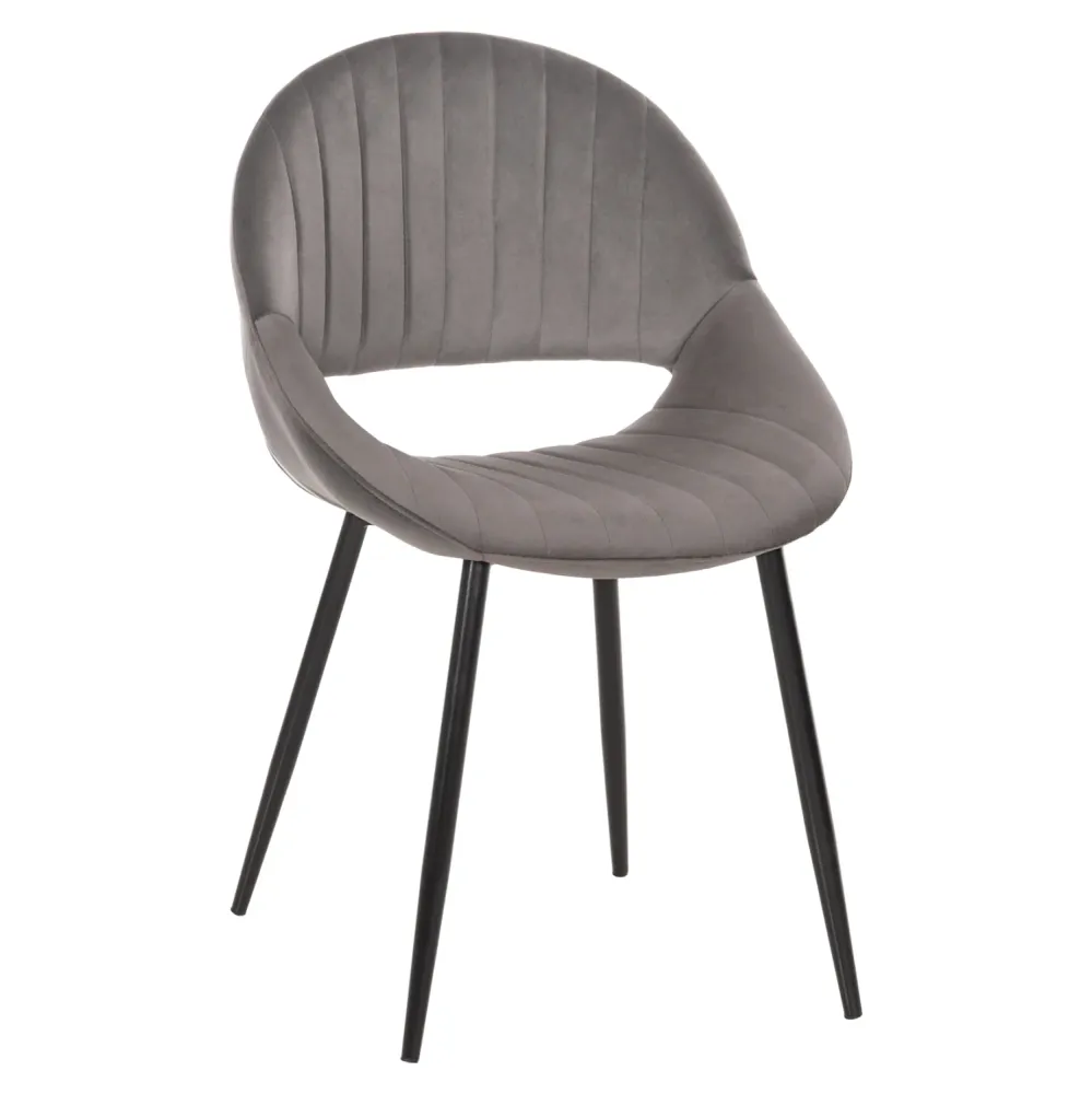Стол ODEN сив цвят кадифе 52x55x84