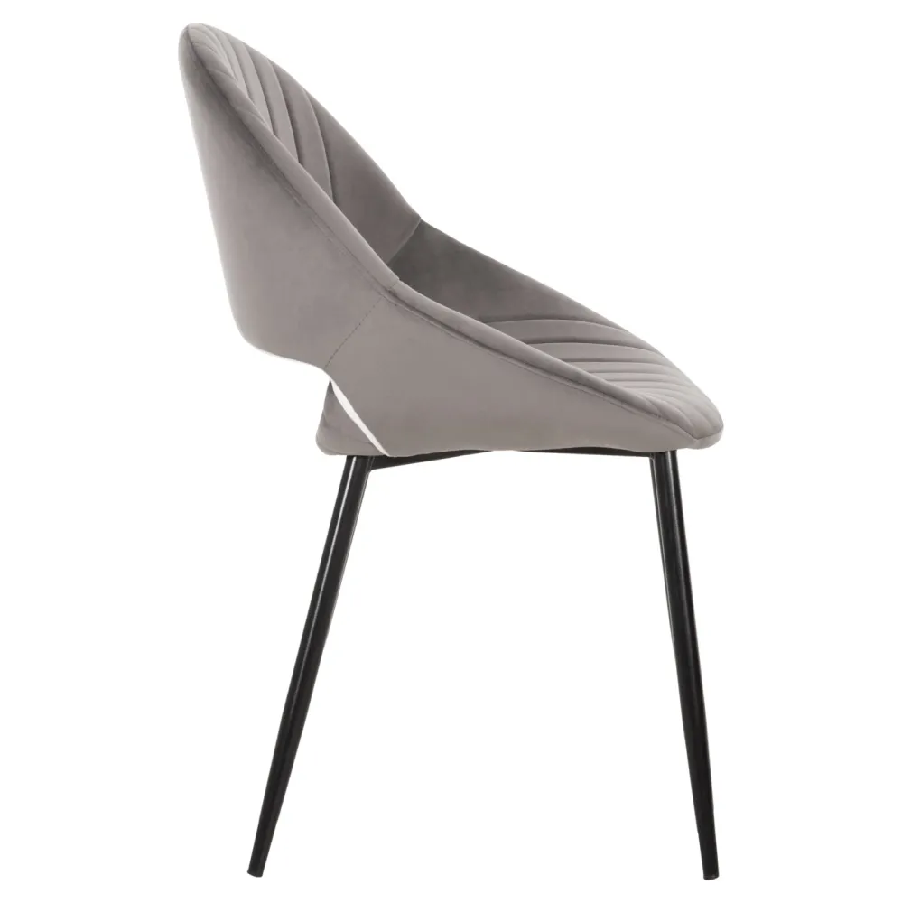 Стол ODEN сив цвят кадифе 52x55x84