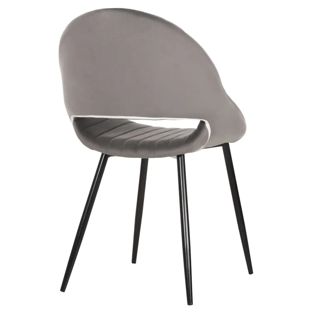 Стол ODEN сив цвят кадифе 52x55x84