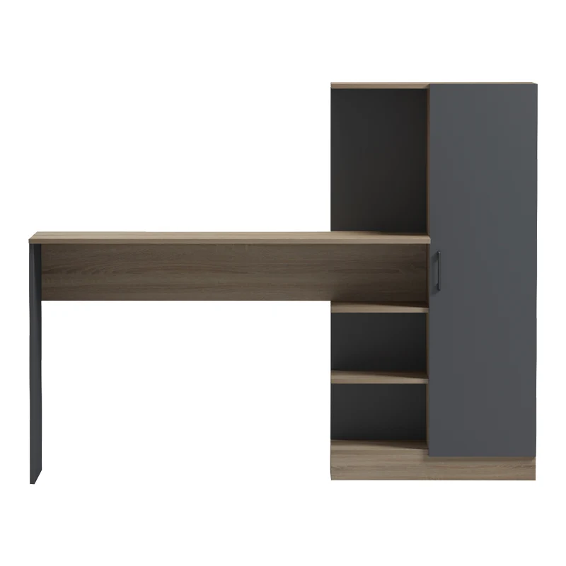 Офис с библиотека и шкаф OFISIO сонома-антрацит 152.3x40x120см
