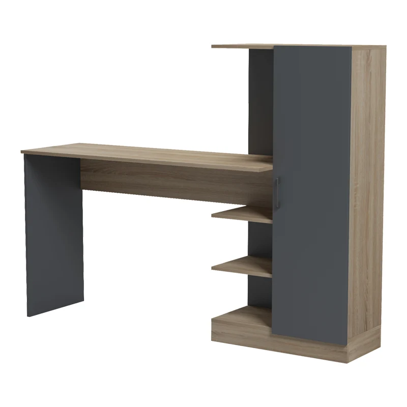 Офис с библиотека и шкаф OFISIO сонома-антрацит 152.3x40x120см