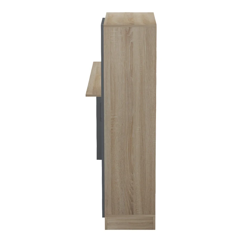 Офис с библиотека и шкаф OFISIO сонома-антрацит 152.3x40x120см