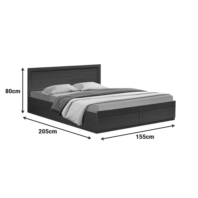 Легло OLYMPUS 2 чекмеджета цвят венге 150x200см