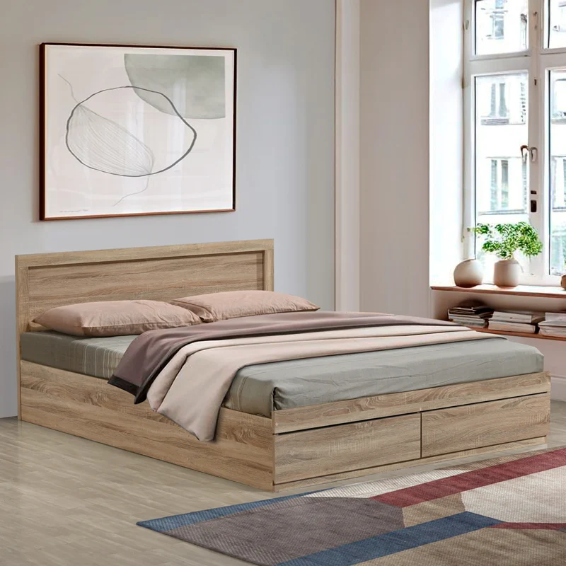 Легло OLYMPUS с чекмедже в светъл дъб 150x200см