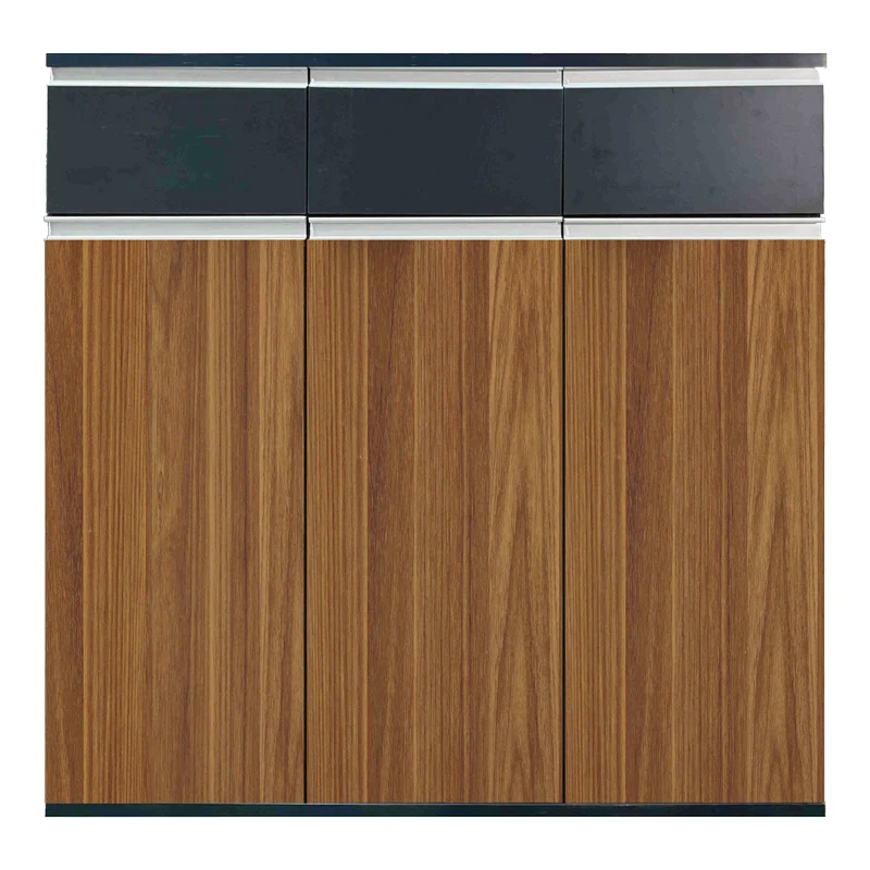 Професионален офис шкаф Oscar в нюанс орех-антрацит 120x40x120см