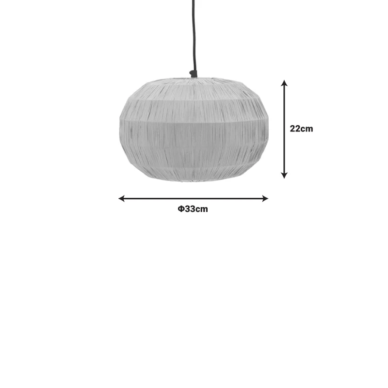 Плафон Ozelia кафява преса хартия-ютия d33x122см