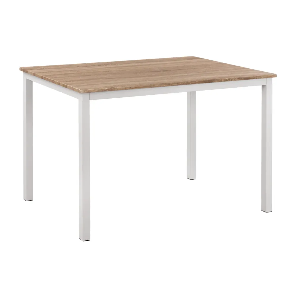 Трапезна маса PANYA 110x70x76, сонома, бели крака
