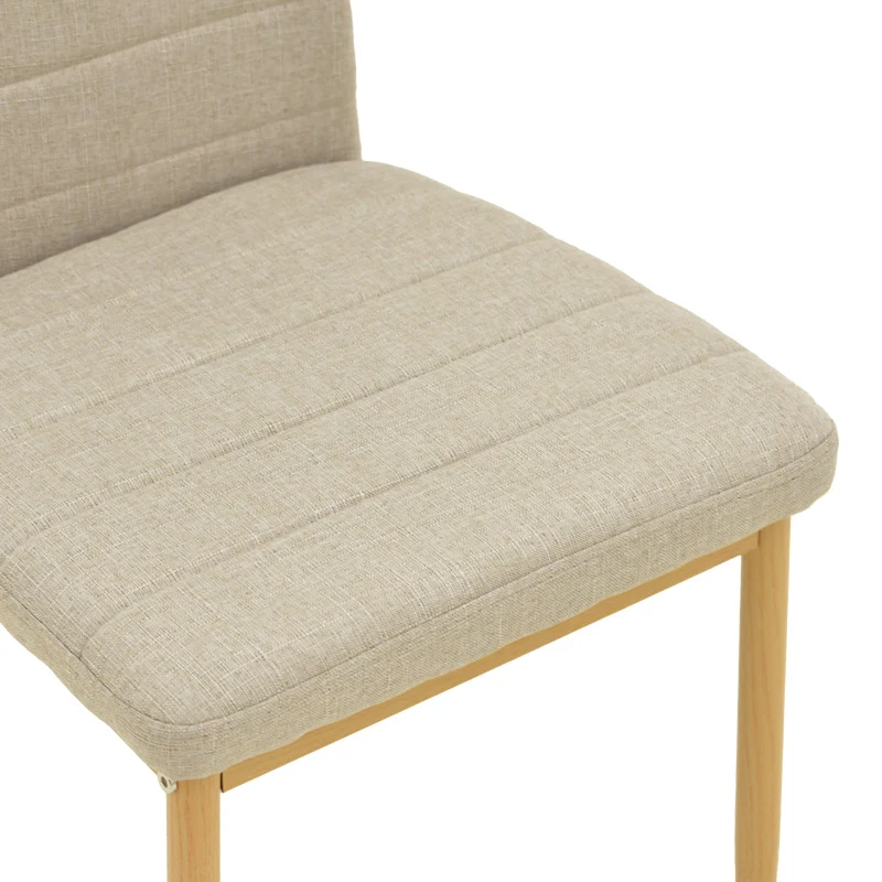 Стол PARKER плат в бежов нюанс с крака от естествен метал 39.5x48x95см