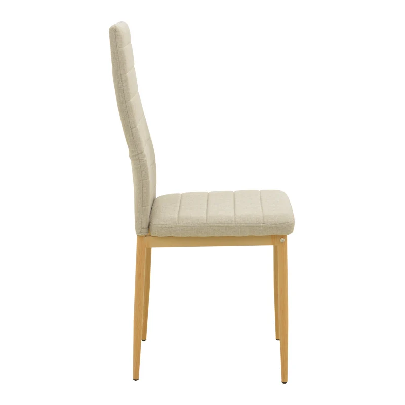 Стол PARKER плат в бежов нюанс с крака от естествен метал 39.5x48x95см