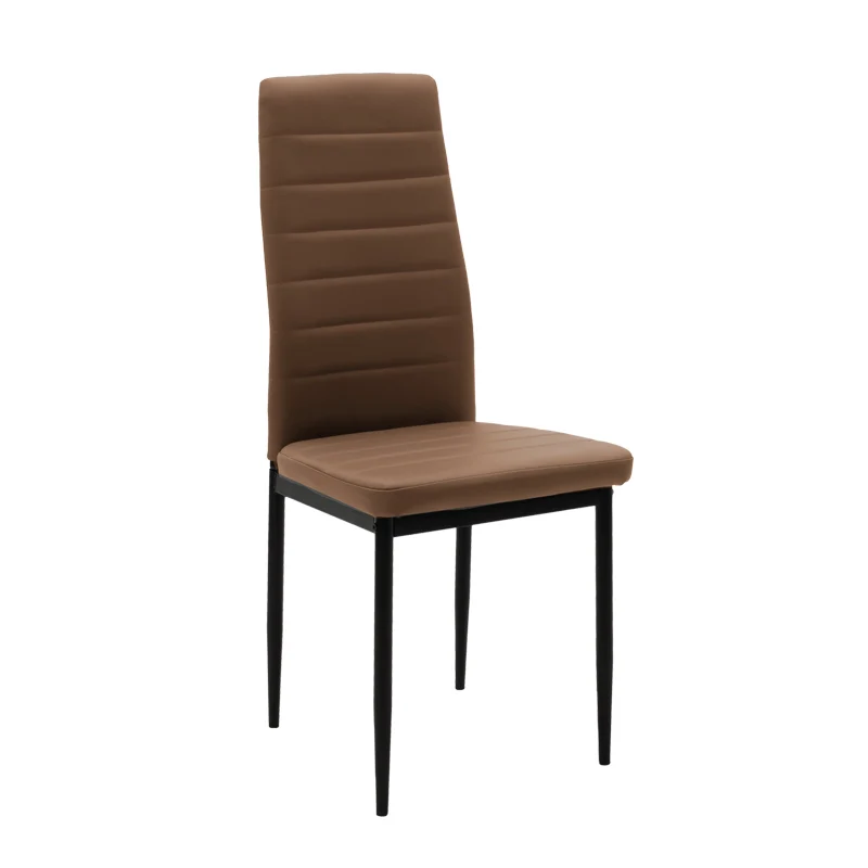 Стол PARKER PU капучино-черен крак 42x48x98см