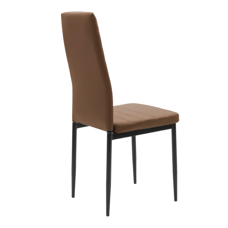 Стол PARKER PU капучино-черен крак 42x48x98см