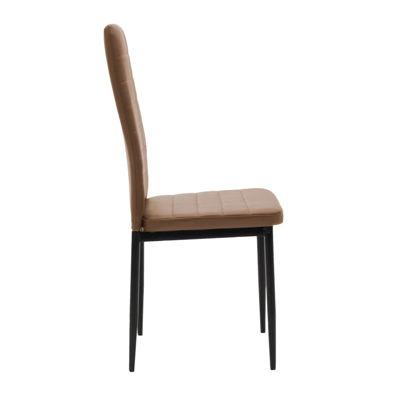Стол PARKER PU капучино-черен крак 42x48x98см