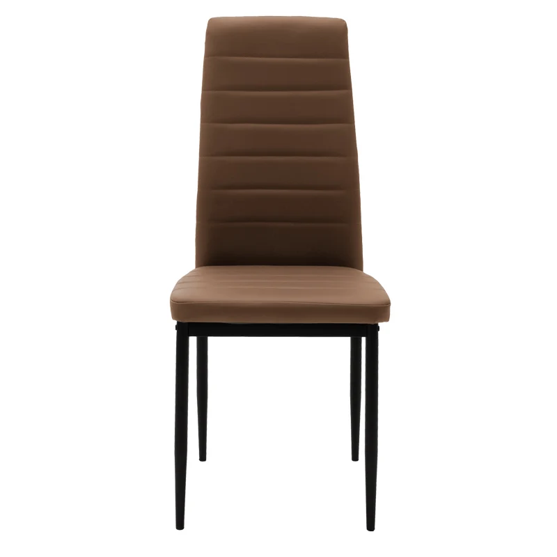 Стол PARKER PU капучино-черен крак 42x48x98см