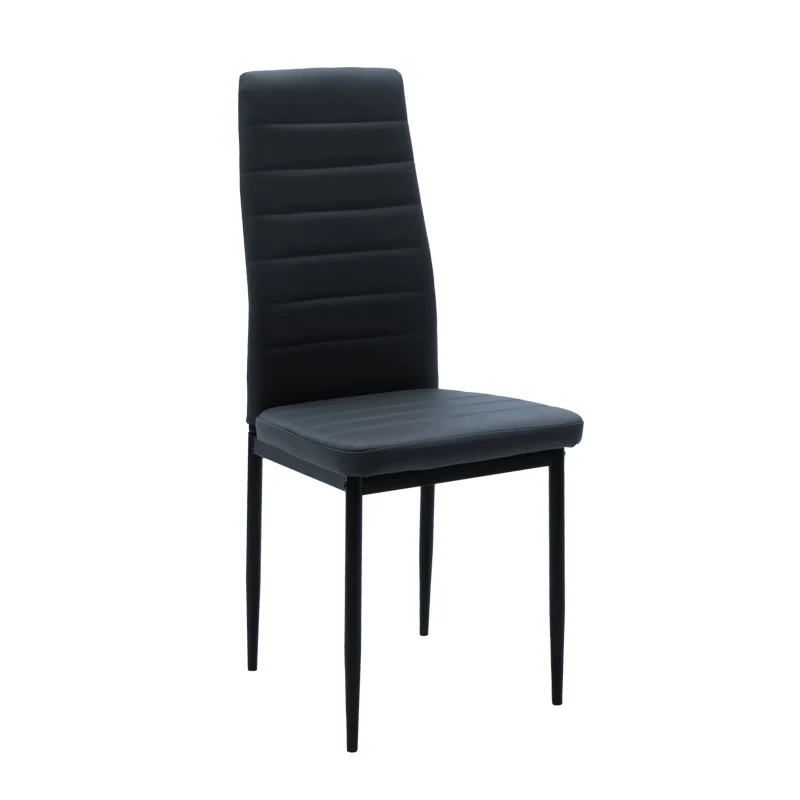 Стол PARKER PU антрацитно-черен крак 42x48x98см