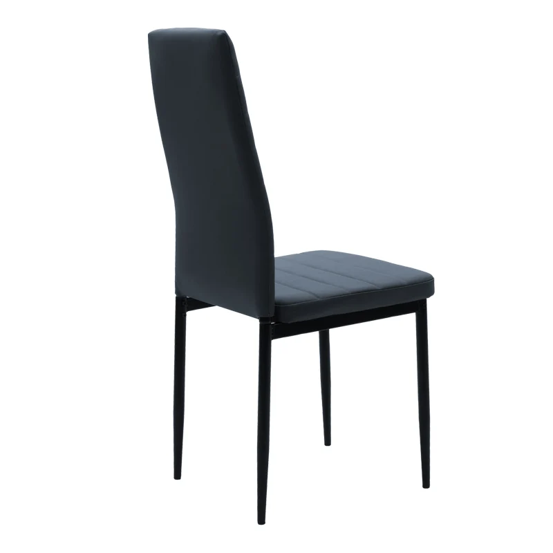 Стол PARKER PU антрацитно-черен крак 42x48x98см