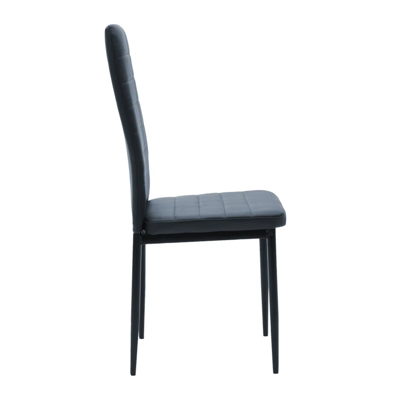Стол PARKER PU антрацитно-черен крак 42x48x98см