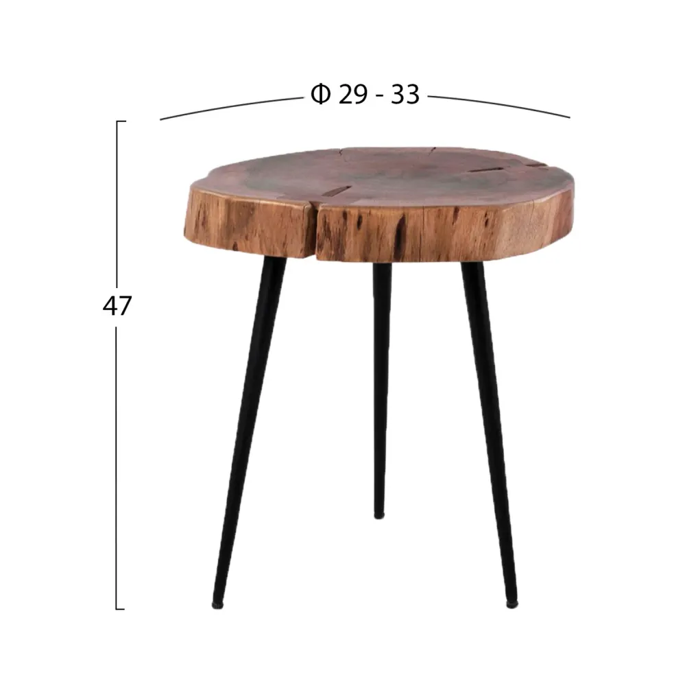 Маса PAXTON естествено дърво акация Φ29-33x47см