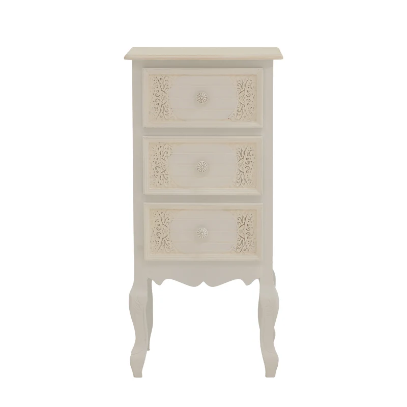 Нощно шкафче pazlen античен бял цвят мдф 40x34,5x82см